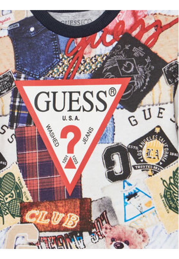 Guess T-Shirt N5YI04 K8HM4 Kolorowy Regular Fit. Materiał: bawełna. Wzór: kolorowy