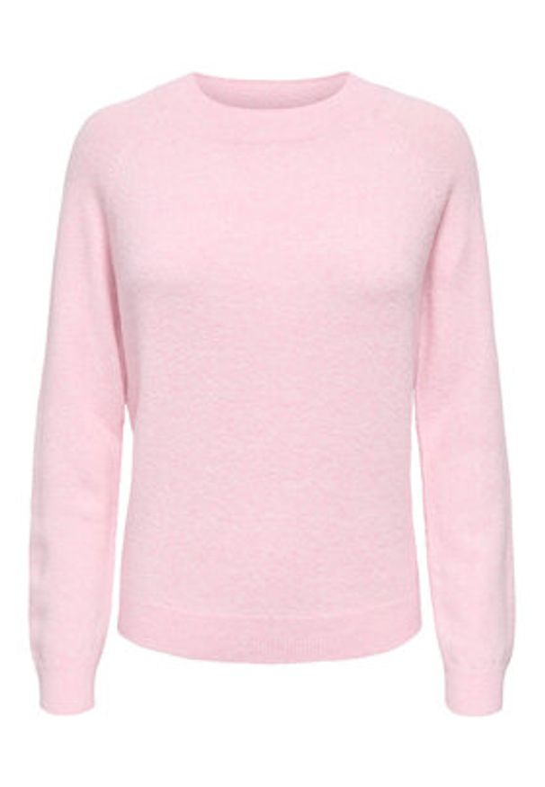 only - ONLY Sweter Rica 15204279 Różowy Regular Fit. Kolor: różowy. Materiał: syntetyk