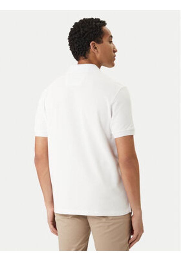 Nautica Polo Cabin NCCR0110 Biały Classic Fit. Typ kołnierza: polo. Kolor: biały. Materiał: syntetyk, bawełna