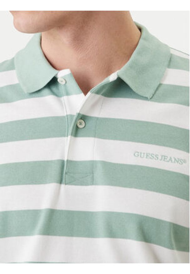Guess Jeans Polo M6GP00 KCOT1 Zielony Regular Fit. Typ kołnierza: polo. Kolor: zielony. Materiał: bawełna