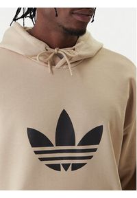 Adidas - adidas Bluza adicolor Trefoil KE0878 Beżowy Loose Fit. Kolor: beżowy. Materiał: bawełna #4