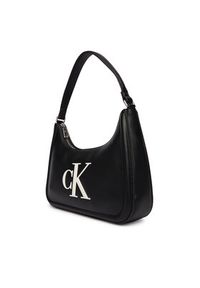 Calvin Klein Torebka Bold Ck Small Shoulder Bag LV04F3230G Czarny. Kolor: czarny. Materiał: skórzane #2