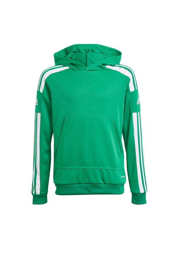 Adidas - Bluza piłkarska dla dzieci adidas Squadra 21 Hoody Youth. Kolor: wielokolorowy, biały, zielony. Materiał: poliester. Sport: piłka nożna