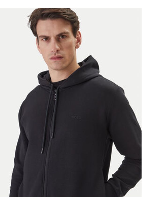 BOSS Bluza Saggy 50555495 Czarny Regular Fit. Kolor: czarny. Materiał: bawełna