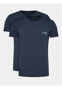 Emporio Armani Underwear Komplet 2 t-shirtów 111670 3F715 27435 Granatowy Regular Fit. Kolor: niebieski. Materiał: bawełna