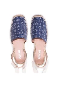 Pollini Espadryle TA10134G0EQ6D70A Granatowy. Kolor: niebieski. Materiał: materiał #3