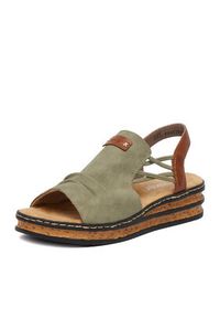 Rieker Sandały CEO-62962-52 Zielony. Kolor: zielony. Materiał: skóra #8