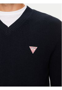 Guess Sweter M4BR33 Z3HM1 Granatowy Regular Fit. Kolor: niebieski. Materiał: bawełna