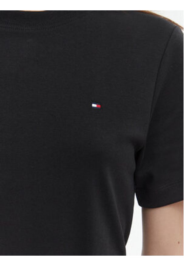 TOMMY HILFIGER - Tommy Hilfiger Sukienka codzienna WW0WW49772 Czarny Regular Fit. Okazja: na co dzień. Kolor: czarny. Materiał: bawełna. Typ sukienki: proste. Styl: casual