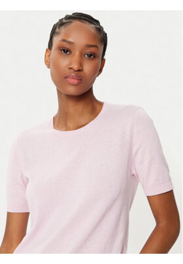 Weekend Max Mara Sweter Zibetto 2515361041 Różowy Regular Fit. Kolor: różowy. Materiał: bawełna