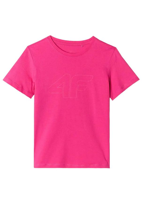 4f - Koszulka dziecięca 4F. Kolor: różowy