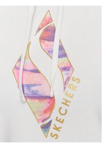 skechers - Skechers Bluza Watercolor WHD84 Biały Regular Fit. Kolor: biały. Materiał: bawełna #4