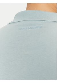 Karl Lagerfeld - KARL LAGERFELD Polo 745710 551224 Błękitny Regular Fit. Typ kołnierza: polo. Kolor: niebieski. Materiał: bawełna