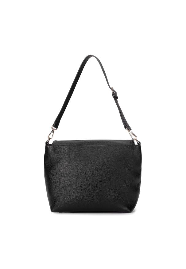 Wittchen - Torebka crossbody z zakładanymi kieszeniami. Kolor: czarny. Wzór: haft, aplikacja. Dodatki: z haftem. Materiał: skórzane. Styl: sportowy, klasyczny, elegancki, casual. Rodzaj torebki: przez ramię