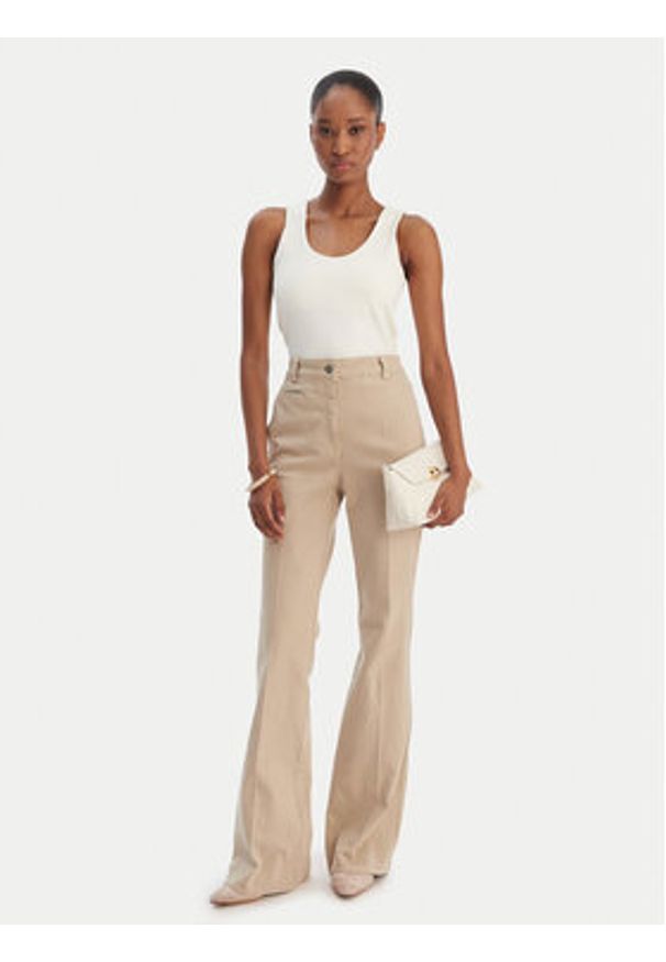 Marella Top Tiglio 2615941051 Écru Slim Fit. Materiał: syntetyk