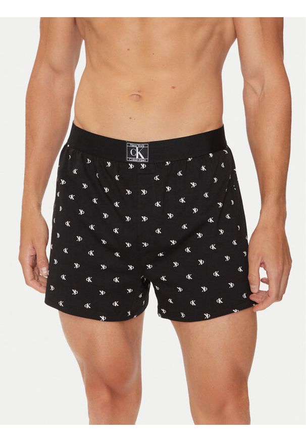 Calvin Klein Bokserki Boxer Slim 000NB4116A Czarny. Kolor: czarny. Materiał: bawełna