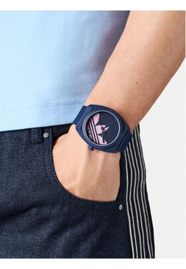 Adidas - adidas Zegarek AO Street Project Three AOST25545 Granatowy. Kolor: niebieski. Styl: street