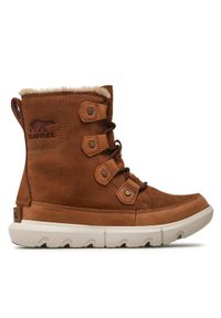 sorel - Sorel Śniegowce Explorer II Joan Faux Fur Wp NL4456 Brązowy. Kolor: brązowy. Materiał: zamsz, skóra #1