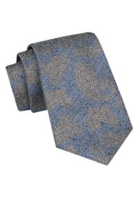 Modny Krawat Męski - Alties - Blady Niebieski i Beż, Melanżowa Struktura. Kolor: niebieski, brązowy, wielokolorowy, beżowy. Materiał: tkanina. Wzór: melanż. Styl: elegancki, wizytowy #1