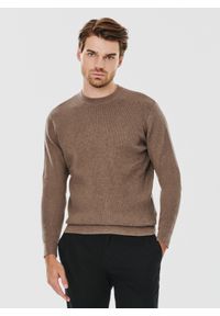Pako Lorente - PAKO LORENTE – Męski sweter w kolorze brązowym. Kolor: brązowy. Materiał: bawełna, nylon. Sezon: jesień