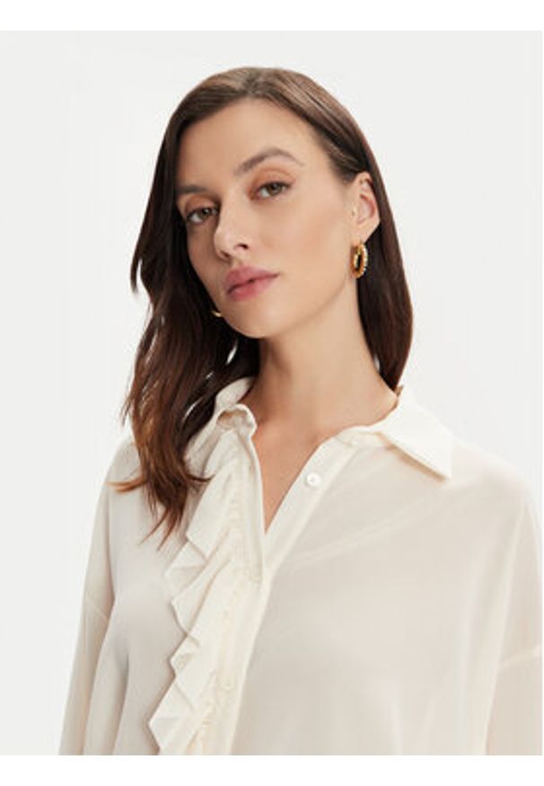 ViCOLO Koszula TB0133 Écru Regular Fit. Materiał: syntetyk