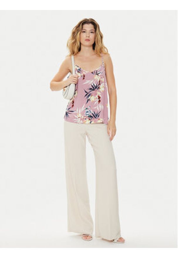 only - ONLY Top Nova 15222159 Fioletowy Regular Fit. Kolor: fioletowy. Materiał: wiskoza