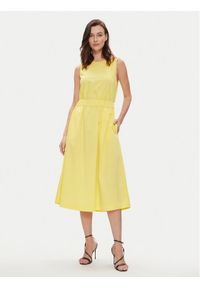 JOOP! Sukienka letnia 30041989 Żółty Regular Fit. Kolor: żółty. Materiał: bawełna, syntetyk. Sezon: lato