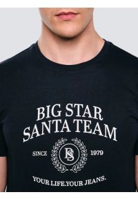 Big-Star - Koszulka męska z nadrukiem granatowa Marr 403. Kolor: niebieski. Materiał: dzianina, bawełna, materiał. Wzór: nadruk. Sezon: zima. Styl: wizytowy, klasyczny, elegancki #2