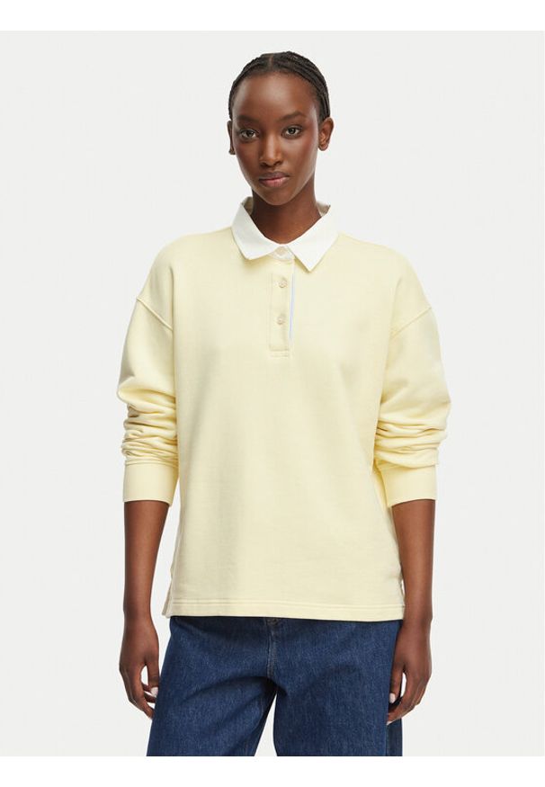 GANT - Gant Bluza 4201436 Żółty Regular Fit. Kolor: żółty. Materiał: bawełna