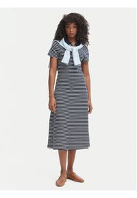 TOMMY HILFIGER - Tommy Hilfiger Sukienka codzienna WW0WW48745 Granatowy Regular Fit. Okazja: na co dzień. Kolor: niebieski. Materiał: bawełna. Typ sukienki: proste. Styl: casual #2