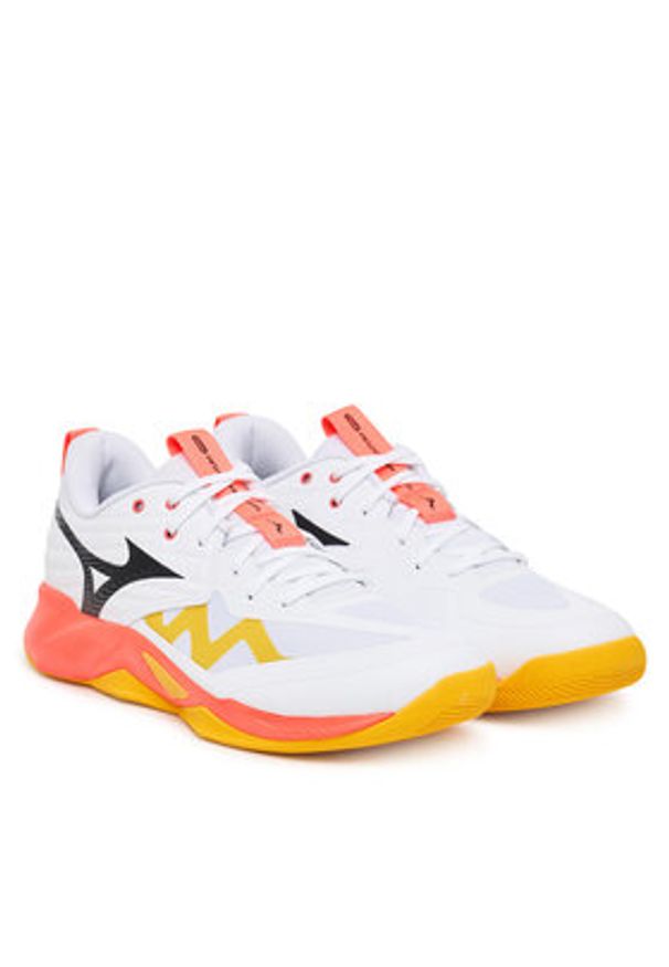 Mizuno Buty halowe Wave Momentum Pro V1GA2540 Pomarańczowy. Kolor: pomarańczowy. Materiał: skóra. Model: Mizuno Wave