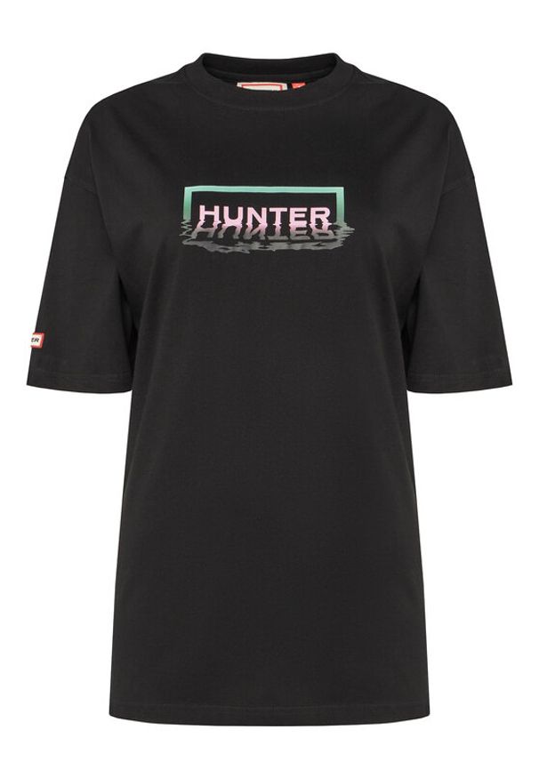 Hunter T-Shirt Abele UNISEX HARU0007251 Czarny Regular Fit. Kolor: czarny. Materiał: bawełna