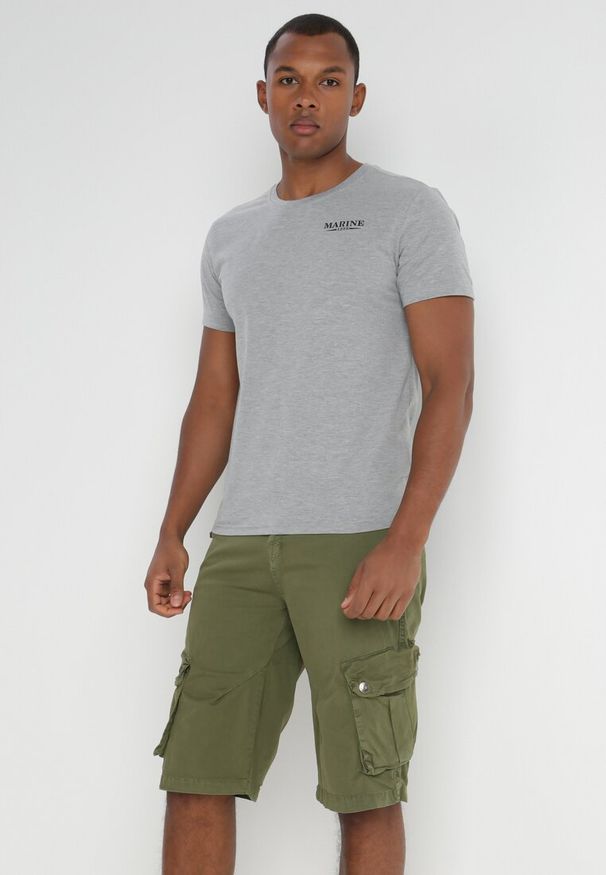 Born2be - Ciemnozielone Szorty Noriloe. Kolor: zielony. Materiał: bawełna. Wzór: jednolity, gładki. Sezon: wiosna, lato