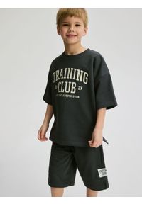 Reserved - Bawełniany komplet - ciemnoszary. Kolor: szary. Materiał: bawełna