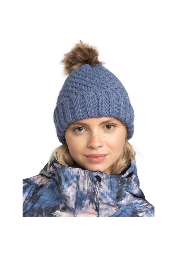 Roxy - Czapka z mankietem dla Kobiety BLIZZARD Niebieski. Kolor: szary, niebieski, wielokolorowy. Materiał: dzianina, futro, polar, akryl, syntetyk