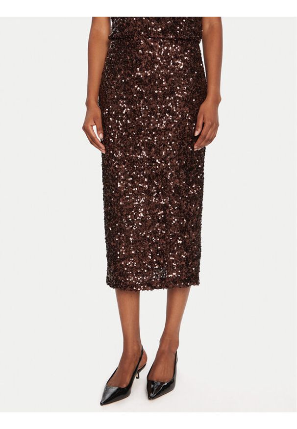 Marella Spódnica ołówkowa Rennes 2523776011 Brązowy Slim Fit. Kolor: brązowy. Materiał: syntetyk