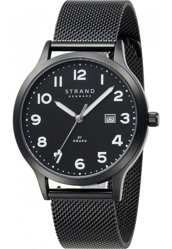 Zegarek Strand Zegarek męski Strand S751GDBBMB czarny. Kolor: czarny