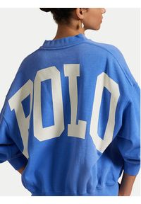 Polo Ralph Lauren Bluza 211965111002 Niebieski Oversize. Typ kołnierza: polo. Kolor: niebieski. Materiał: bawełna