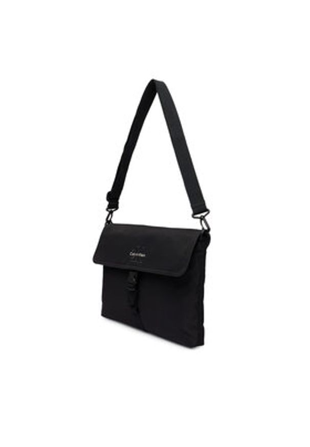 Calvin Klein Saszetka Bold Laptop Sleeve W/ Strap (Nyl LV04D1222G Czarny. Kolor: czarny. Materiał: skóra