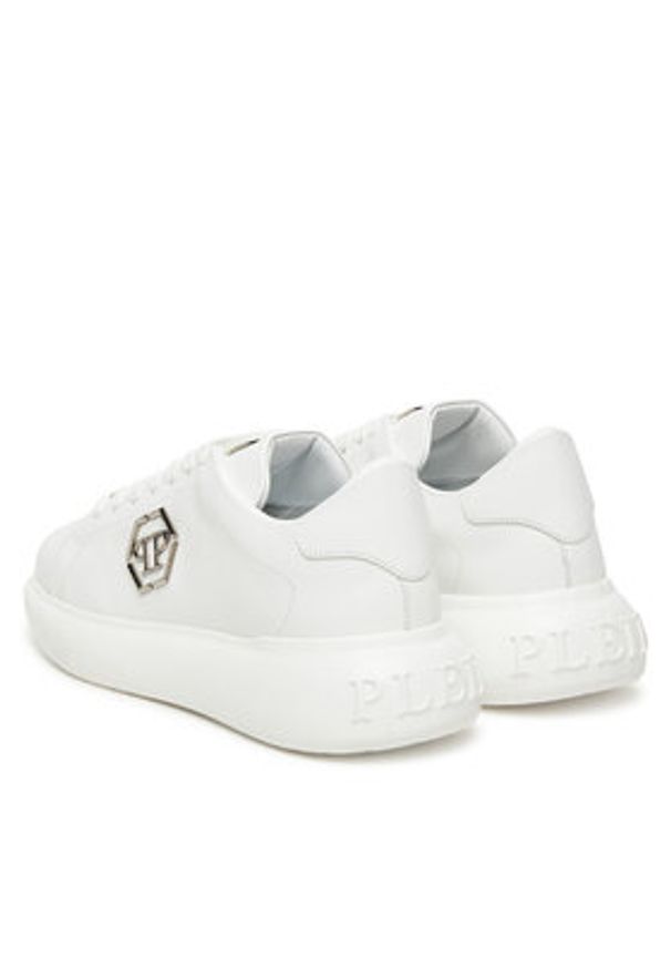 Philipp Plein - PHILIPP PLEIN Sneakersy FAES USC0804 PLE075N Biały. Kolor: biały. Materiał: skóra