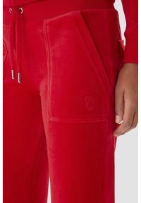 Juicy Couture - JUICY COUTURE Czerwone spodnie dresowe damskie Layla Low Rise Pocket, Rozmiar XS. Stan: obniżony. Kolor: czerwony. Materiał: dresówka #5