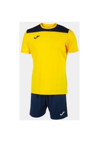 Zestaw Sportowy Joma Phoenix II 4XS - Żółty/Marynarski dla Dzieci. Okazja: na uczelnię. Kolor: niebieski, żółty, wielokolorowy. Materiał: poliester, dresówka. Styl: sportowy