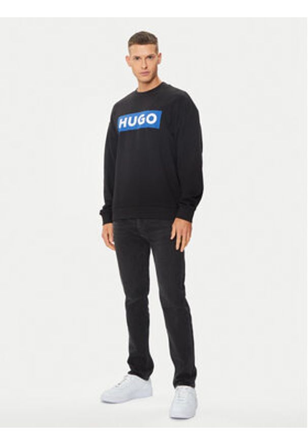 Hugo Bluza Niero 50522375 Czarny Regular Fit. Kolor: czarny. Materiał: bawełna