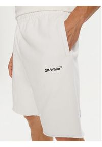 OFF-WHITE - Off-White Szorty sportowe OMCI006G21FLE0010110 Biały Regular Fit. Kolor: biały. Materiał: bawełna. Styl: sportowy