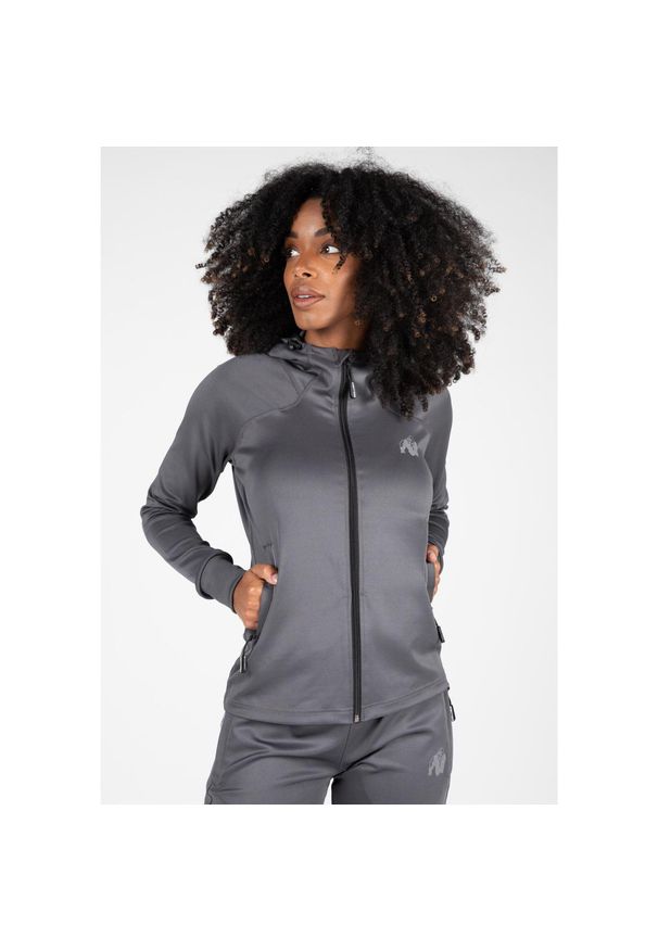 GORILLA WEAR - Halsey Kurtka dresowa - Szary. Kolor: szary. Materiał: dresówka. Sport: fitness