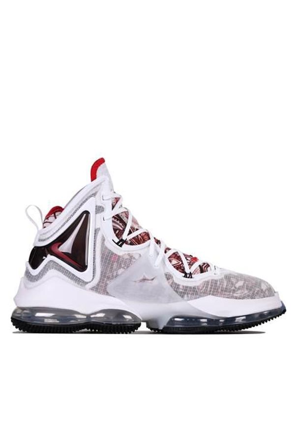 Buty koszykarskie męskie Nike Lebron 19 Sketch. Kolor: biały, wielokolorowy. Materiał: materiał, syntetyk. Szerokość cholewki: normalna