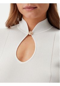 Guess Sukienka dzianinowa W5GK46 Z3L10 Écru Slim Fit. Materiał: wiskoza