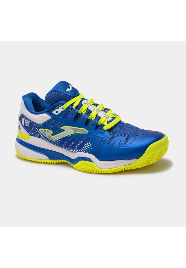 Buty do tenisa dziecięce Joma J. Slam jr royal lemon fluor. Kolor: niebieski, wielokolorowy, żółty. Sport: tenis