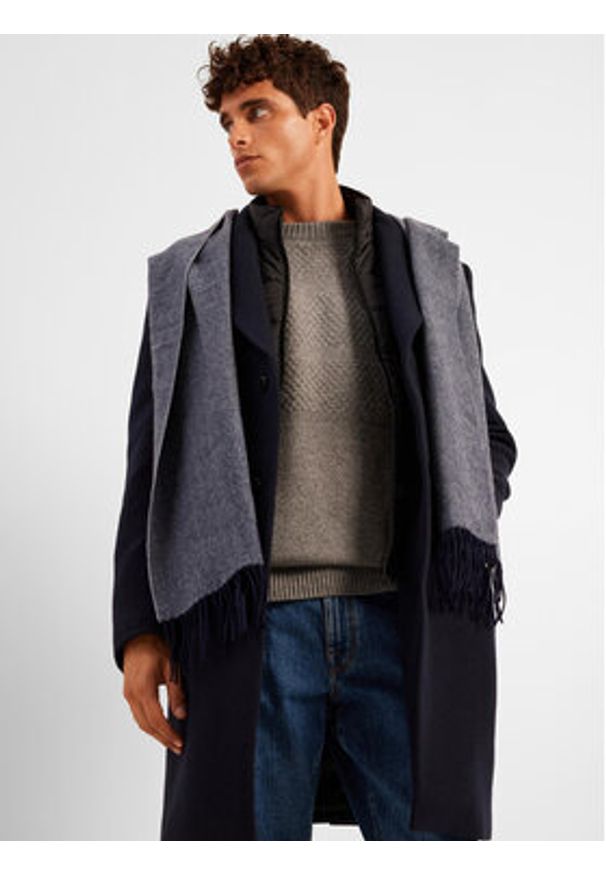 Selected Homme Sweter 16090155 Szary Regular Fit. Kolor: szary. Materiał: wełna