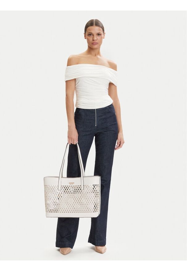 Guess Torebka Letty HWPG99 11240 Biały. Kolor: biały. Materiał: skórzane